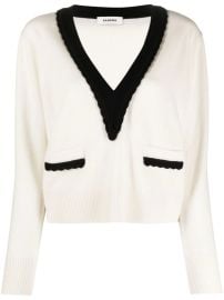 SANDRO V-neck wool-blend Jumper at Farfetch